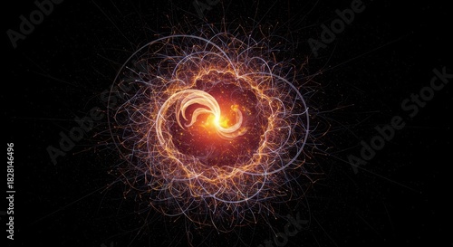 Abstract illustration of deep psychological complexity, featuring glowing networks of connections representing memory, thought, and inner consciousness, science, technology, idea