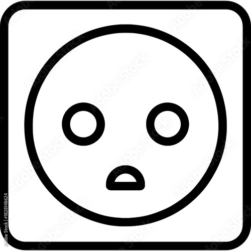 Socket outlet outline icon vector