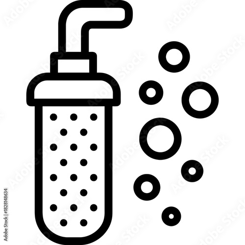Carbonation stone outline icon vector