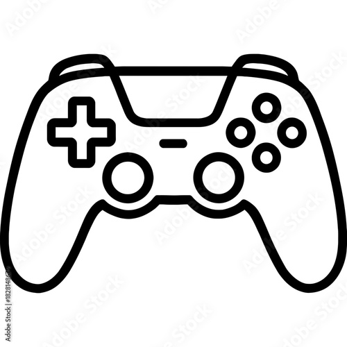 Gaming controller outline icon vector