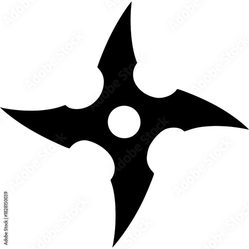Black shuriken vector silhouette