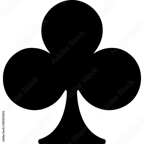 Black vector silhouette of a club