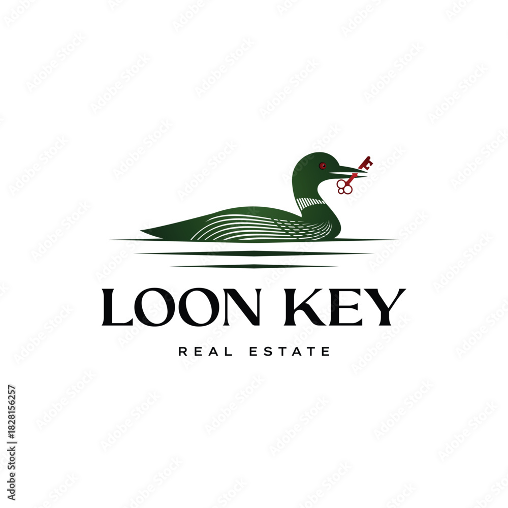 Fototapeta premium LOON KEY real estate logo vector illustration