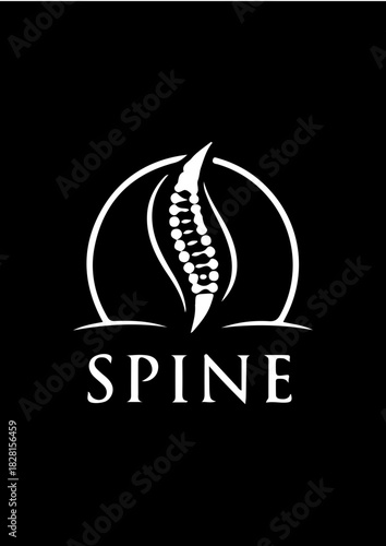 Spine/Vertebrae Health Logo
