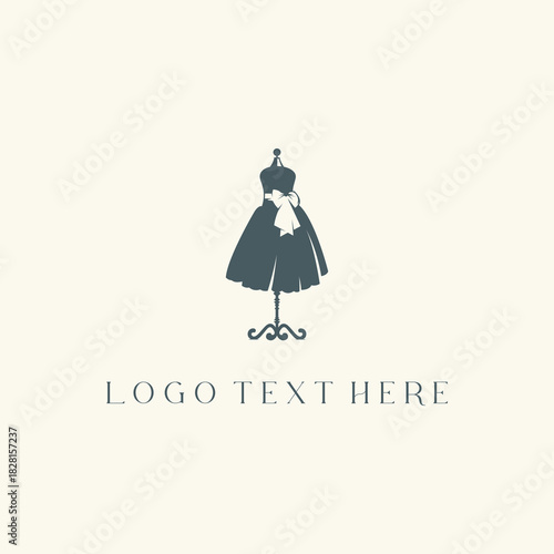 dress display stand logo vector illustration