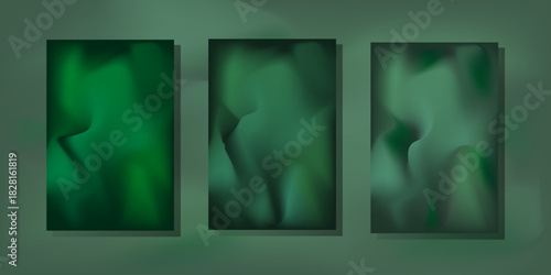 Blurred backgrounds with abstract gradients. A collection of templates for brochures, posters, banners, flyers, and postcards. Cool illustration.