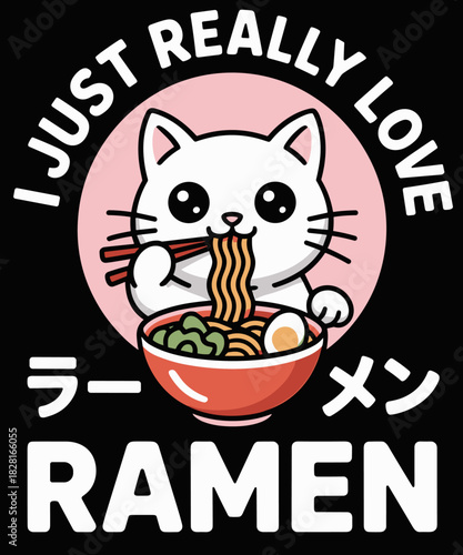 Funny Cat Ramen Anime