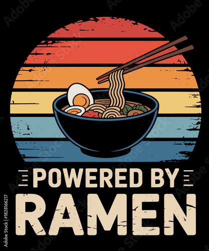 Retro Vintage Powered By Ramen Ramen