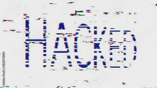 Glitch effect. Computer screen error. Abstract Digital Pixel Noise. TV signal fail. Glitch background. Hacked