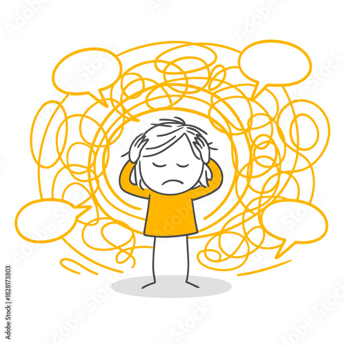 An Employee Overwhelmed by Chaotic Communication Flow.