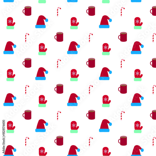 Abstract background - christmas celebration pattern for wrapper design, packaging or textile printing. Vector illustration. Seamless pattern