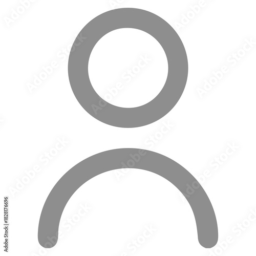 A scalable vector/EPS outline user icon in light grey, ideal for professional dashboards, apps, and account interfaces requiring clean, subtle visuals.