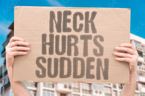 Wallpaper Mural "Neck Hurts Sudden" A sudden neck pain may signal a rare stroke cause in youth. NECK. HURT. SILENT. WARNING. EMERGENCY. Torontodigital.ca