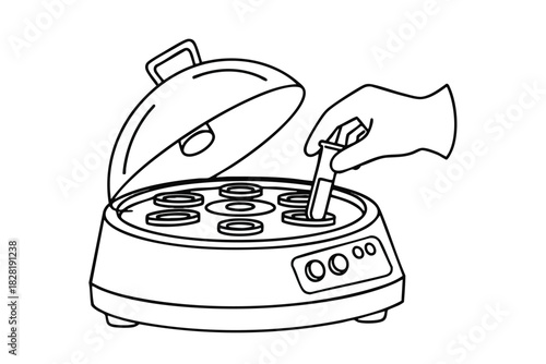 Egg Incubator Line Art Illustration