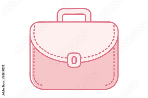 Pink Briefcase Illustration