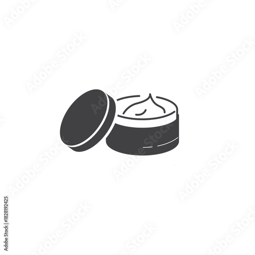 flat design vector of cream or scrub container.