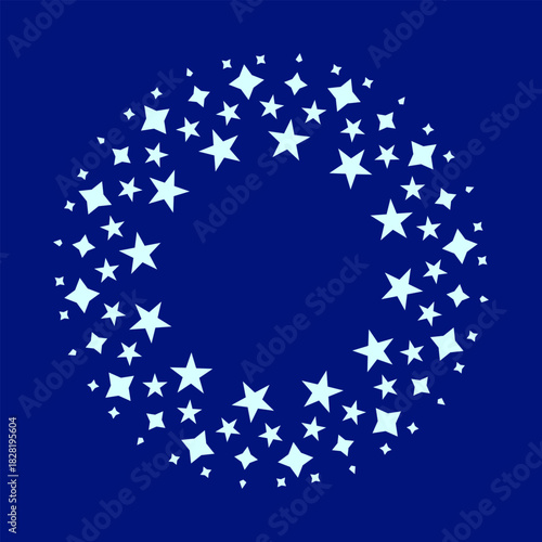 Simple Star Shape Abstract Design Radial Vector Graphic Template