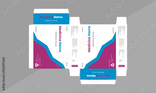 Pharma Standard Medicine Packaging Box Template