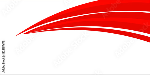 red and white business wave banner background. overlapping vector wave background. good for background design
