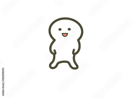 Cute Standing Character Illustration | Kawaii Simple Mascot