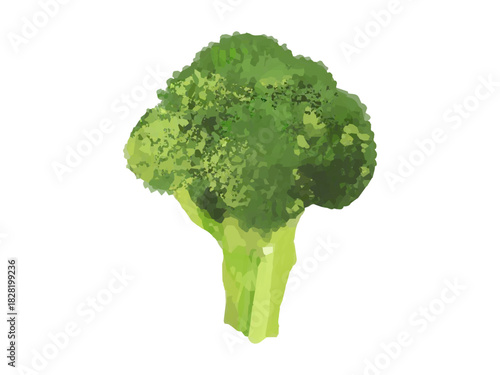 ブロッコリーの小房のベクターイラスト(ベーシックな形)
