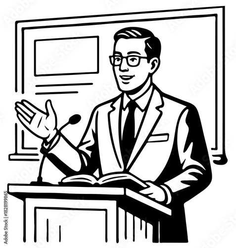 Lecturer engages audience with a presentation on professional  tips and techniques