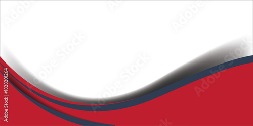 Abstract red waves are flowing on black and white background. red line background curve element. Suit for business, cover, header, wallpaper background