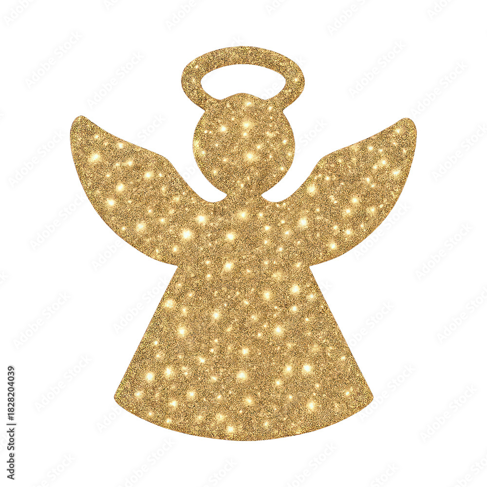 Obraz premium PNG Glittering angel silhouette design.
