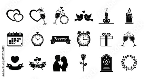 Timeless Anniversary Silhouette Collection with Elegant Line Drawing for Commemorative Designs_transparent.svg