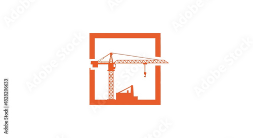  Vibrant Construction Orange Crane Silhouette for Industrial Development Companies_transparent.svg