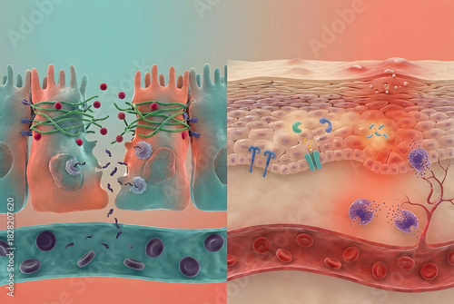 Rosacea Triggered by Leaky Gut: TLR2–KLK5–LL-37 Axis and Neurogenic Inflammation