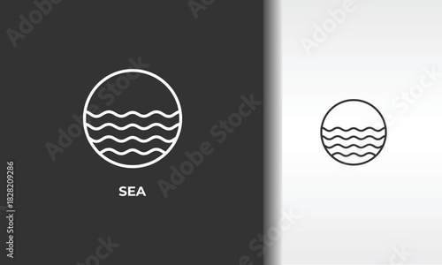 Sea Vector, Icon Or Logo Sign Isolated Symbol Illustration