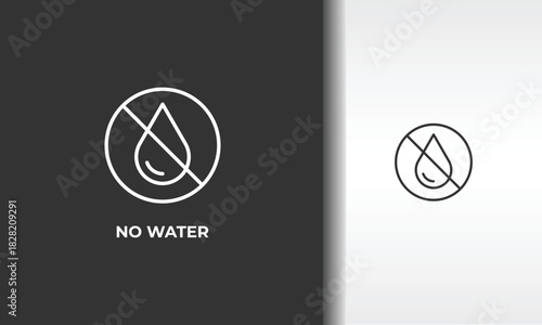 No Water Vector, Icon Or Logo Sign Isolated Symbol Illustration
