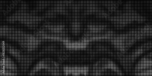 Grunge halftone gradient background. Faded grit noise texture. White and black sandy wallpaper. Retro pixelated backdrop. Anime or manga style comic overlay
