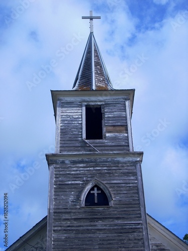 Photography Abandoned Church Steeple