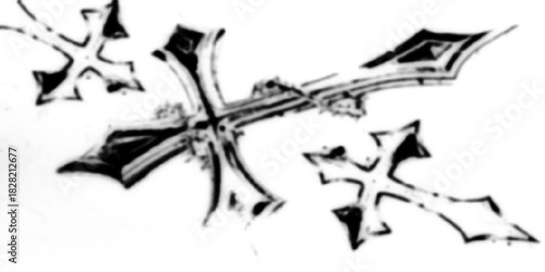 Grunge halftone gradient background. Faded grit noise texture. White and black sandy wallpaper. Retro pixelated backdrop. Anime or manga style comic overlay