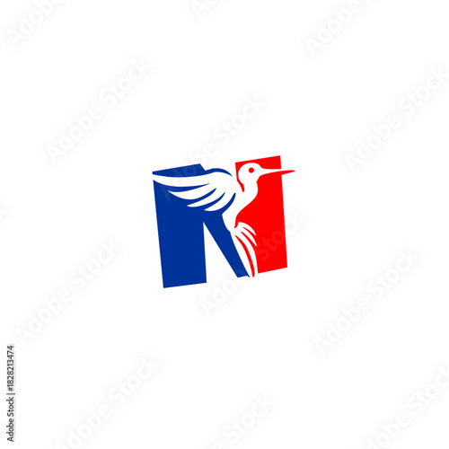 Hummingbird Letter N Logo.eps