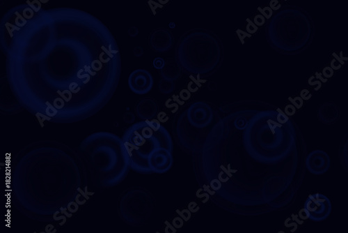 abstract background with blue circles in the dark