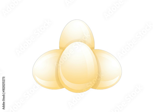 Stack of Golden Eggs With Realistic Shading and Highlights Isolated on a Black Background Offering a Sense of Luxury and Value