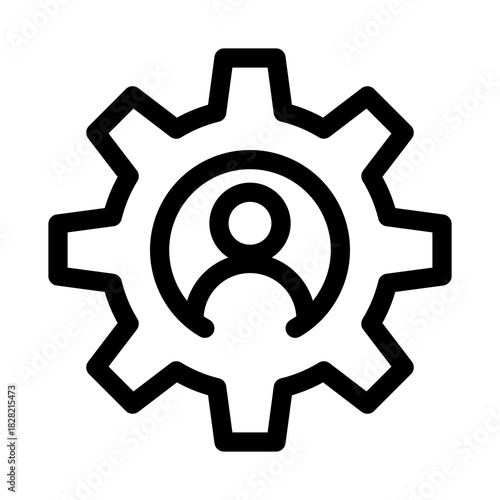 Admin Icon Business Line Style Vector