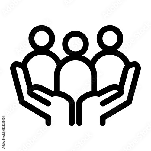 Stakeholder Icon Business Line Style Vector