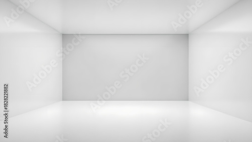 Wallpaper Mural A minimalistic white room with smooth walls and floor creating a sense of clean spaciousness and simplicity Torontodigital.ca