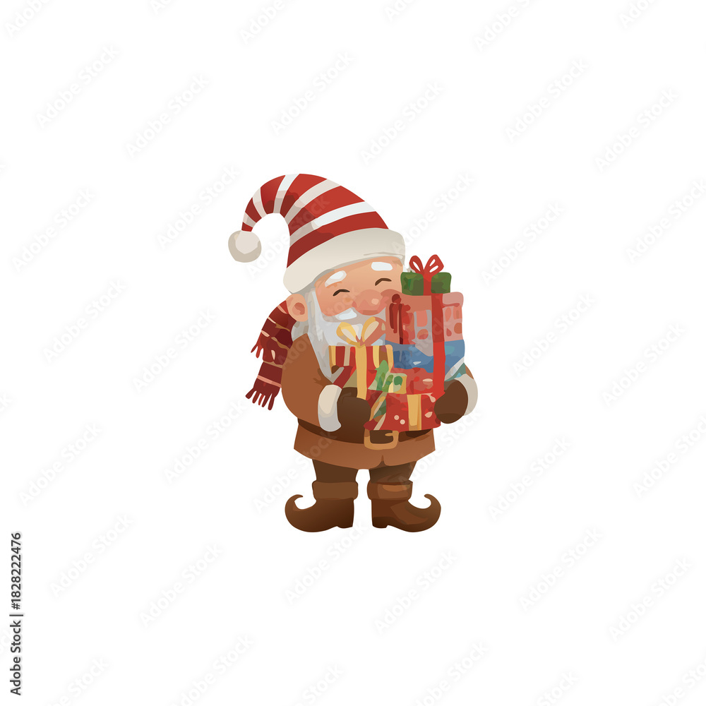 Obraz premium santa claus with christmas gifts