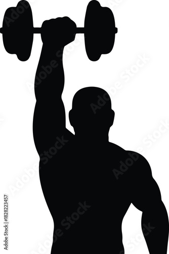 man lifting weights