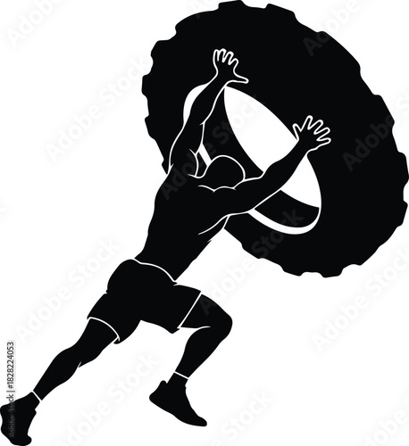 CrossFit tire flip icon