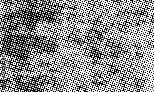 Dotted gradient vector illustration, white and black halftone background