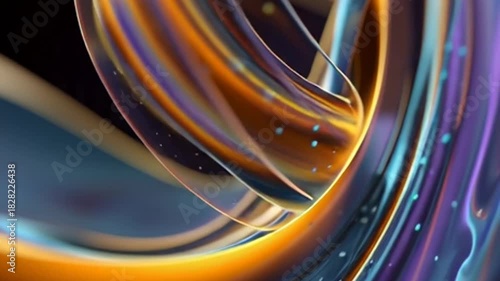 Opalescent ribbons dance in the darkness