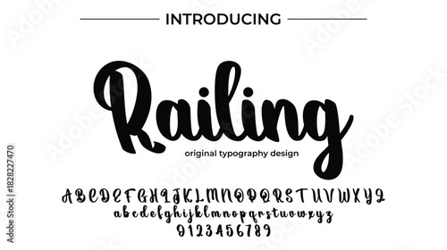 Railing - Elegant Script Font for Smooth Handwritten Design and Creative Typography
