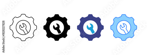 Tech Support icon set multiple style collection