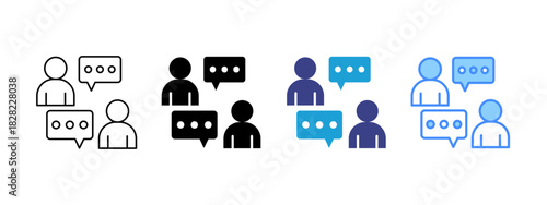 Talking icon set multiple style collection